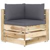 vidaXL 5 Piece Garden Lounge Set with Cushions Green Impregnated Wood