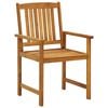 vidaXL Garden Chairs with Cushions 2 pcs Solid Acacia Wood