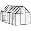 vidaXL Greenhouse with Base Frame Anthracite Aluminium 7.03 m²