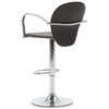 vidaXL Bar Stools with Armrest 2 pcs Brown Faux Leather