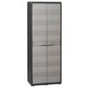vidaXL Garden Cabinet | Black and Grey | Polypropylene | Medium | Garden Cabinet