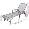 vidaXL Sun Lounger Steel Anthracite