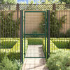 vidaXL Fence Gate Steel 100x175 cm Green