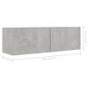 vidaXL 9 Piece TV Cabinet Set Concrete Grey Engineered Wood