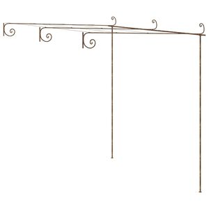 vidaXL Garden Pergola Antique Brown 3x3x2,5 m Iron