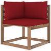 vidaXL 6 Piece Garden Pallet Lounge Set with Cushions Impregnated Pinewood