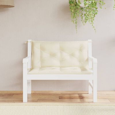 vidaXL Garden Bench Cushions 2 pcs Cream White 100x50x7cm Oxford Fabric