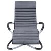 vidaXL Outdoor Sun Lounger with Cushion Steel Grey