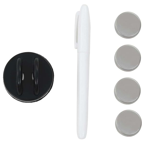 vidaXL Wall Mounted Magnetic Blackboard Glass 80x60 cm