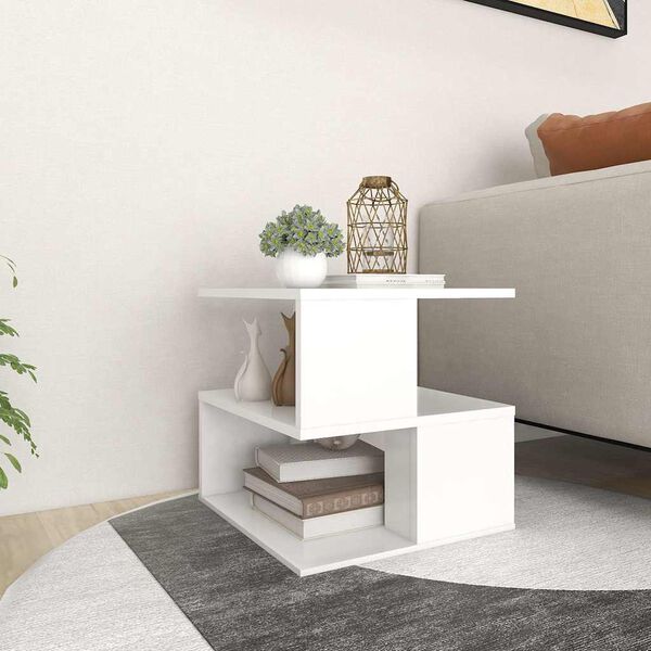 vidaXL Side Table White 40x40x40 cm Engineered Wood