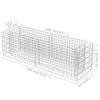 vidaXL Gabion Raised Bed Galvanised Steel 180x50x50 cm