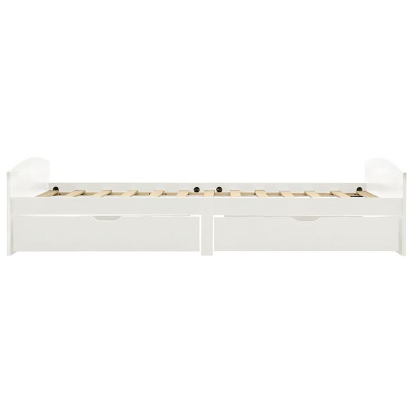 vidaXL Bed Frame with 2 Drawers without Mattress White 90x200 cm