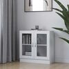 vidaXL Vitrine Cabinet White 82.5x30.5x80 cm Engineered Wood