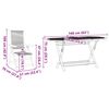 vidaXL Garden Dining Set 5 pcs Grey Solid acacia wood and poly rattan