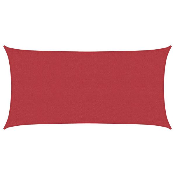 vidaXL Sunshade Sail 160 g/m² Red 3x6 m HDPE