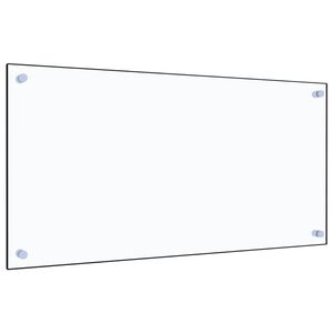 vidaXL Kitchen Backsplash Transparent 80 x 40 cm Tempered Glass