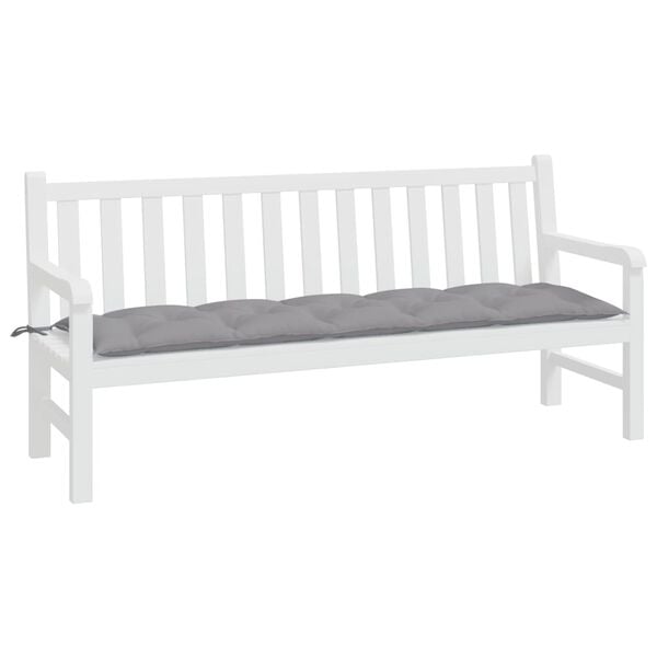 vidaXL Garden Bench Cushion Grey 180x50x7 cm Oxford Fabric