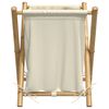 vidaXL Laundry Basket Cream White 45x55x63.5 cm Bamboo