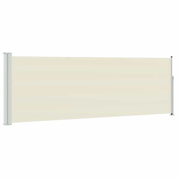 vidaXL Patio Retractable Side Awning 100x300 cm Cream