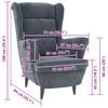 vidaXL Armchair Dark Grey Velvet