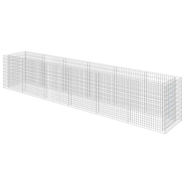 vidaXL Gabion Raised Bed Galvanised Steel 540x90x100 cm