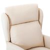 vidaXL Recliner Chair Cream 66.5 x 94 x 101.5 cm Polyester