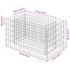 vidaXL Gabion Raised Bed Galvanised Steel 90x50x50 cm