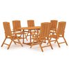 vidaXL 9 Piece Garden Dining Set Solid Teak Wood