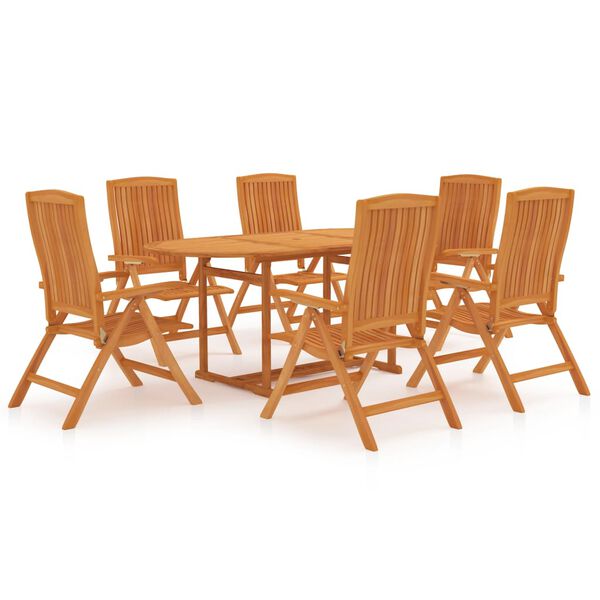 vidaXL 9 Piece Garden Dining Set Solid Teak Wood
