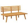 vidaXL Garden Bench with Cushions 115 cm Solid Acacia Wood