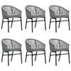 vidaXL 7 Piece Garden Dining Set Grey