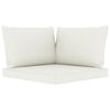 vidaXL 6 Piece Garden Lounge Set with Cream Cushions