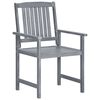 vidaXL Garden Chairs with Cushions 2 pcs Grey Solid Acacia Wood