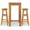 vidaXL 3 Piece Garden Bar Set Solid Wood  Acacia