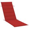 vidaXL Garden Sun Lounger with Table and Cushion Solid Acacia Wood