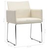 vidaXL Dining Chairs 2 pcs Linen-look White