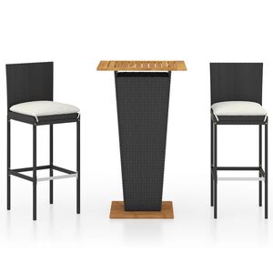 vidaXL Garden Bar Set | Black
