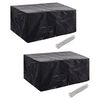 vidaXL Garden Furniture Covers 2pcs 6 Person Poly Rattan 240x140cm