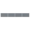 vidaXL Garden Raised Bed Galvanised Steel 320x40x45 cm Grey