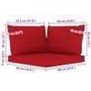 vidaXL 6 Piece Garden Lounge Set with Red Cushions