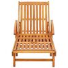 vidaXL Garden Sun Lounger with Cushion Solid Acacia Wood