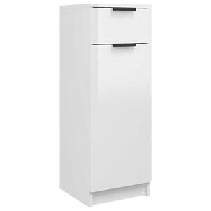 vidaXL Compact Bathroom Cabinet | High gloss white | Engineered wood | Compact
