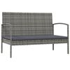 vidaXL 8 Piece Garden Lounge Set with Cushions Poly Rattan Grey