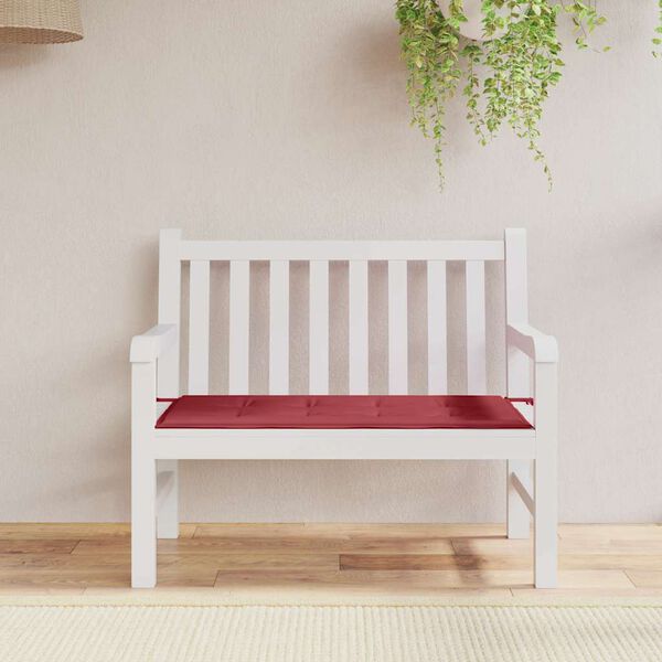 vidaXL Garden Bench Cushion Wine Red 100x50x4 cm Oxford Fabric