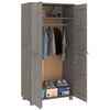 vidaXL Wardrobe HAMAR Light Grey 89x50x180 cm Solid Wood Pine