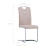 vidaXL Cantilever Dining Chairs 4 pcs Cappuccino Faux Leather
