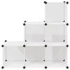 vidaXL Storage Cube Organiser with 6 Compartments White