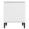 vidaXL Bed Cabinets with Metal Legs White 40x30x50 cm