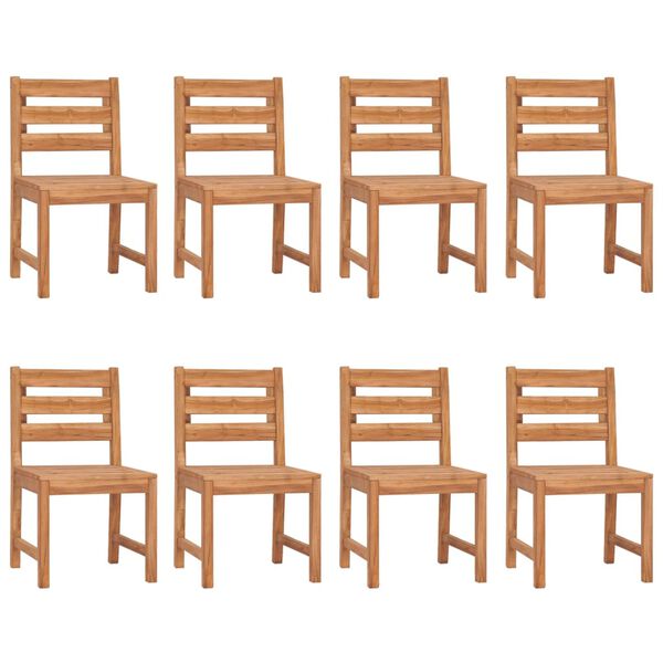 vidaXL Garden Chairs 8 pcs Solid Wood Teak