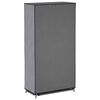 vidaXL Shoe Cabinet with Cover Grey 58x28x106 cm Fabric